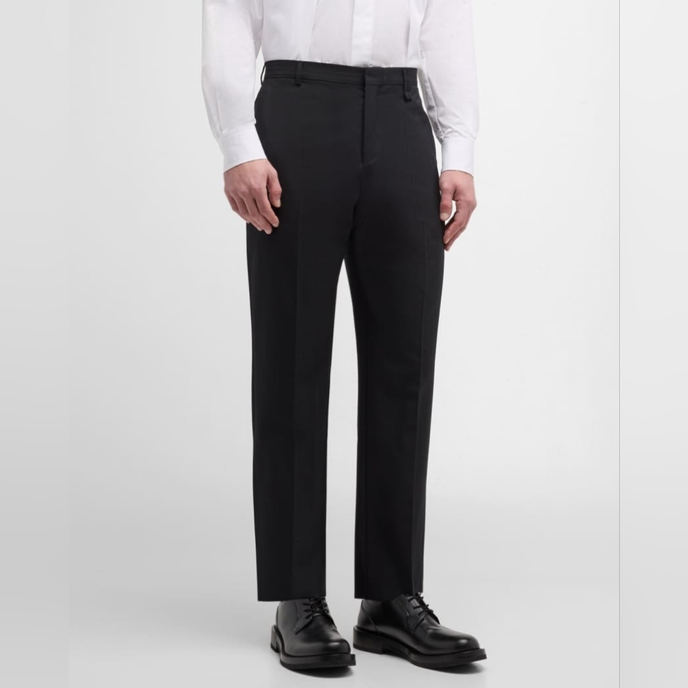 SIMONE ROCHA Men's Straight Leg Black 100% Virgin Wool Trousers Sz S Org $850